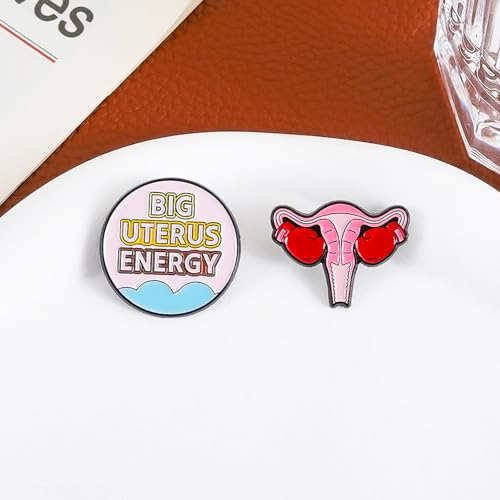 Image of Uterus Pin Medical Obgyn Pins Stethoscope Brooch Medicine Symbol Lung Brooch for Gynecologist Medical Doctors Nurse Gifts Jewelry