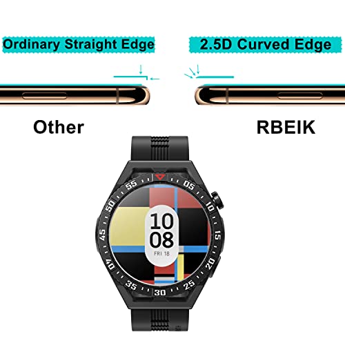 Rbeik 3Pack Premium Bubble Free Easy Install Anti-Scratch 9H Hardness Tempered Glass Screen Protector For Huawei Watch Gt 3 Se Smartwatch #TOP2
