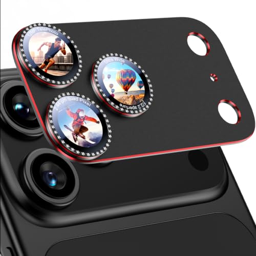 Uyiton for iPhone 18 Pro Camera Lens Protector, Diamond Black