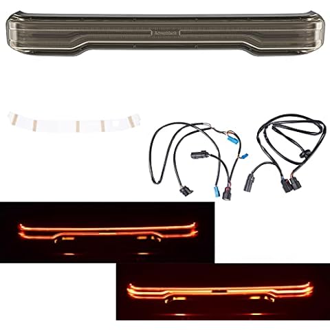 Advanblack LED Brake/Turn/Running Lamp Wrap-around Tour Pack Light Bar Fit for 2014+ 15 16 17 18 19 20 21 22 2023 Harley/Davidson King Tour Pak Chopped Touring Pack (Smoked Lens) Cover