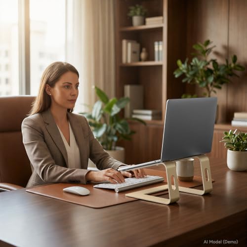 SOUNDANCE Aluminum Laptop Stand – Fixed 6-Inch Riser for Eye-Level Posture — view 7