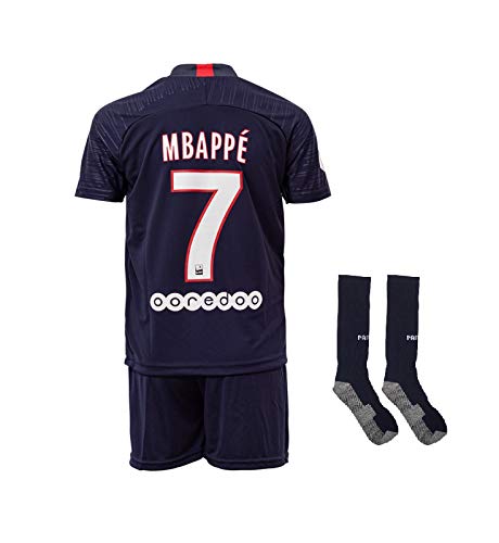 Paris Mbappe #7 2018 Heim Trikot Shorts und Socken Kinder und Jugend Größe (140)