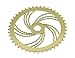 Lowrider Gold Triple Twisted Steel Bike Chainring 1/2 X 1/8 44t. Steel Bicycle Chainring, Bike Sprocket, Bicycle Sprocket for 1 Peice Crank.