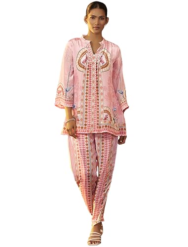 Ensemble pour femme rose pour vos sorties cocooning en taille L