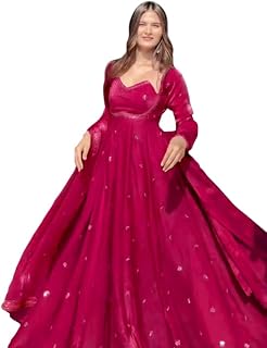 HTLT Fashion Elegant Pink Embroidered Anarkali Gown for Women – Festive Price In India