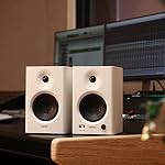 Edifier MR4 kompakte 2.0 Studiomonitore (42 Watt) mit Class-D Verstärker und Zwei wählbaren Klangmodi, Weiß – Bild 5