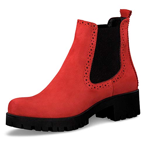 TAMARIS Damen 25948 Chelsea-Stiefel, Rot, 40 M EU
