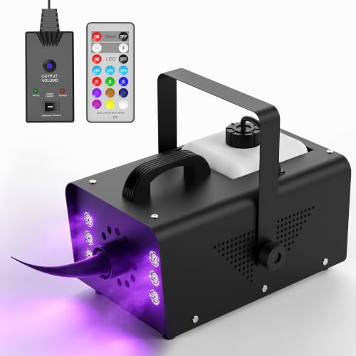 1200W Snow Machine, 6 LEDs, Remote, indoor/Outdoor Christmas Party