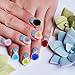 FOMIYES 30pcs Removable Nail for Manicure Plush Faux Fur Decorative Accessories Easy to Attach Remove for Home Use Nail Salons