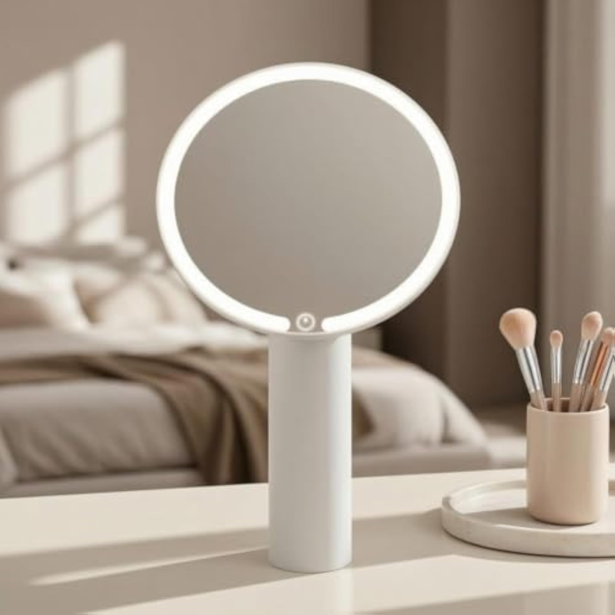 Rechargeable Makeup Mirror with Adjustable Angle