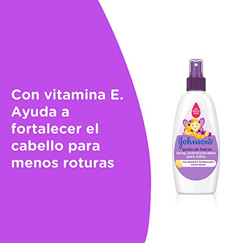 Miniatura 2 de Johnson S Spray Acondicionador Para Niños Gotas De Fuerza, Acondicionador Para Pelo Que Potencia La Fortaleza Natural Del Cabello De Tu Bebé, Sin Aclarado, 1 X 200 Ml