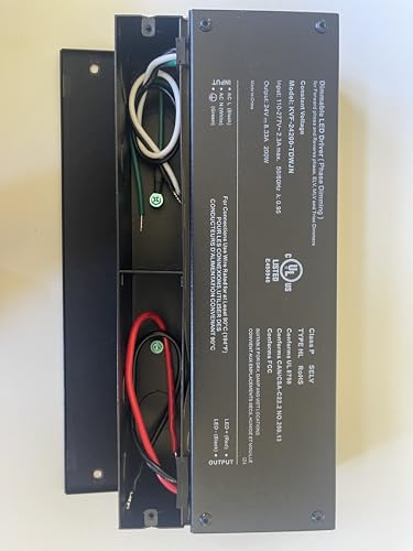 LUMLED KVF 300W 24V LED Driver, High Frequency Flicker-Free Dimmable Power Supply, 100-277V Universal Input, Warm Dim Compatible, IP67 Waterproof, Works with Lutron & Leviton Triac/ELV/MLV Dimmer