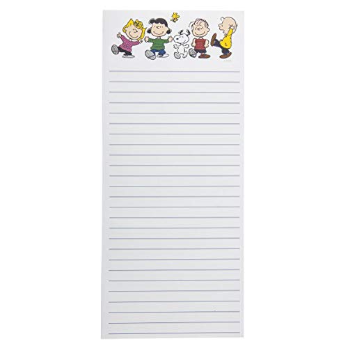Graphique Magnetic Notepad - Peanuts Gang Grocery and Shopping List - Fun Decorative To-Do List - Perfect House Warming Gifts - 100 Tear off Sheets (4" x 9.25" x .5")