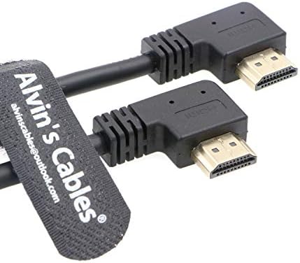 Alvin's Cables Z Cam E2 L Kształt Kabel HDMI High Speed Ethernet dla świstoklików Monitor BM5 Od prostego do prawego kąta 50 CM