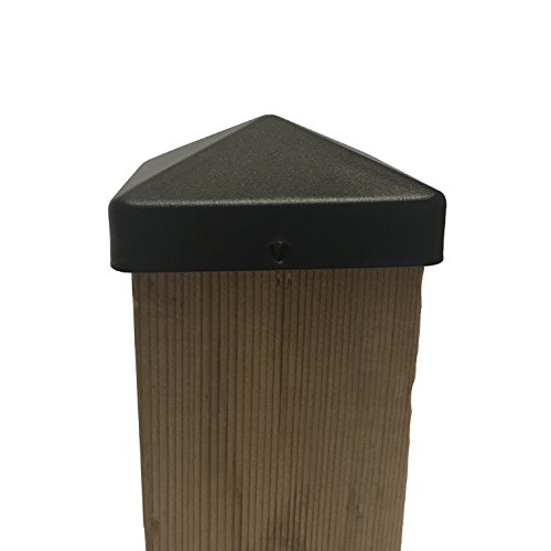 Nuvo Iron Us-Pcp11Blk Us-4X4 Eazy Pyramid Cap, 4" X 4" (Fits Over 4” X 4” Nominal Usa Retailers Square Posts), Black #TOP2