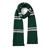 Guturris Knit Neck Scarf Magic College Styles Striped Winter Neckerchief Movie Character Cosplay Costume Accessory Green