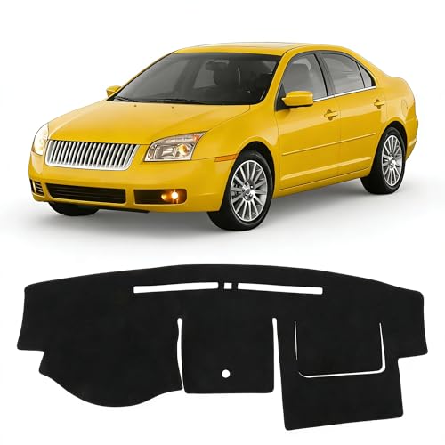 KUST Black Dash Cover Compatible with Ford Fusion/Mercury Milan 2006-2009 Dashboard Cover Accessories for Fusion Milan Non-Slip Polyester Custom Fit Center Console Sunshield Protector No Glare by KUST - Used condition - US$23.89