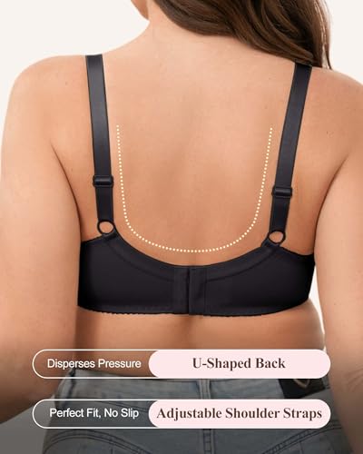 Image of Minimizer Bra for Women, Full Coverage Bras with Underwire, Plus Size Mesh Bralettes for Large Breasts