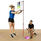 NUHGFTYBF Vertical Jump Tester Professional Jump Measurement Test Stick Pole Tool, 3.9ft-11.5ft Adjustable Height Gym Equipment, Basketball Volleyball Spike Training Aid