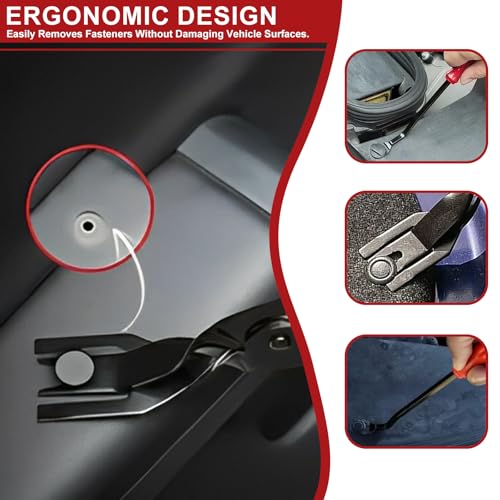 LPZMPZ Hebelwerkzeug Auto Demontage Türverkleidung Werkzeug Auto Zierleistenkeile Loesezange Pry Tool mit Stemmhebel Lösehebel Kunststoffkeile Lösewerkzeug Set für KFZ Türverkleidung Clips Satz