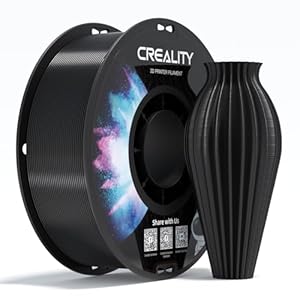 Creality CR-PETG 3D-Druckfilament 1,75 mm, Ausgezeichnete Zähigkeit, Hohe Präzision, Geruchlos, Ungiftig, Feuchtigkeitsbeständig, 1 kg (2,2 lbs), Glänzendes PETG-Filament für 3D-Drucker(Schwarz)