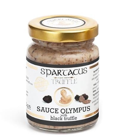 Spartacus Black Olympus Truffle Sauce – Gourmet Truffle Sauce with Black Truffle – Premium Sauce & Seasoning for Pasta, Meat, Potatoes & Fine Dining