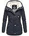 Produktbild MARIKOO Damen Winter Jacke Teddyfell Warm Kuschelig Kurz Mantel Parka Kapuze BKO