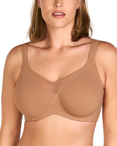 HSIA Minimizer Bras for Women Plus Size, Full Coverage Coolcomfort T Shirt Unlined Bra with Underwire for Heavy Breast