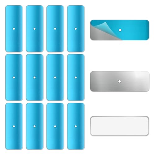 Image of 12 Pcs Under Cabinet Light Magnetic Strip, Replacement Magnetic Strips with Adhesive Backing for Cabinet Lights - Iron Sheet for Cabinet Lighting(7.5cmx2.8cm Not Magnets)