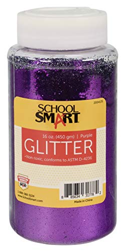 School Smart Craft Glitter, 1 Pound Jar, Purple (S2004135)