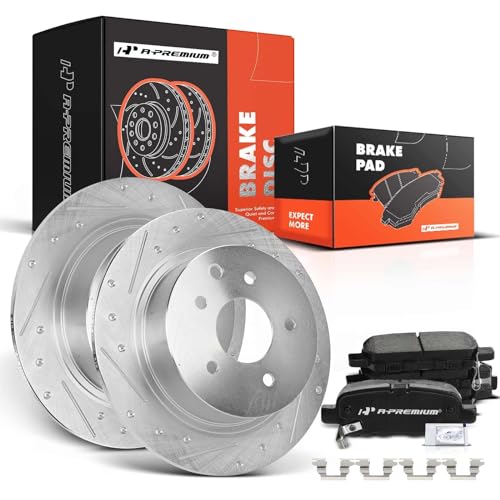 A-Premium 11.48 inch(291.7 mm) Rear Drilled and Slotted Disc Brake ...