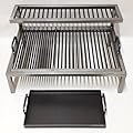 Luxury Argentine Grill with removable iron modules + Iron griddle - Iron Argentina Grill - BBQ Parrilla Asado. Sor Pampa Grill - Argentina Grill (36 x 24 in)