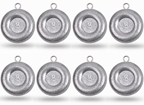 Fishing Weights Disc Sinkers Coin Sinkers Saltwater Surf Fishing Weights Catfishing Tackle 1Oz 2Oz 3Oz 4Oz 5Oz 6Oz 8Oz #TOP17