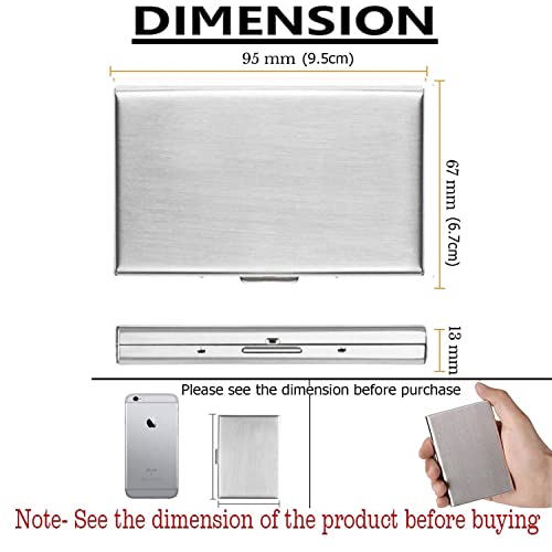Image of OFIXO Credit Card Holder Protector Stainless Steel Credit Card Wallet Slim Metal Credit Card Case for Men and Women (MT-Silve)