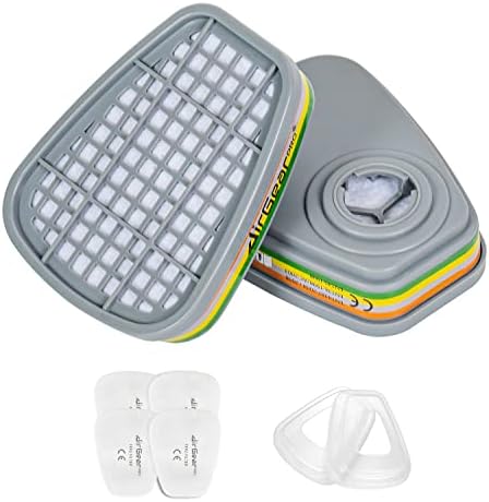 AirGearPro F-500 ABEK1-P2 Reusable Respiratory Mask Filters G-500/M-500/G-750, Anti-Dust, Anti-Gas for Chemical, Industrial, Painting, DIY, Sanding