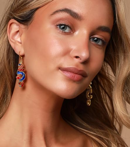 Patriotic Earrings Earrings for Women, 250th Anniversary USA Dangle Earrings America Celebration Theme Womens Earrings for 4th of July, Independence Day Party Outfit Jewelry Present — view 5