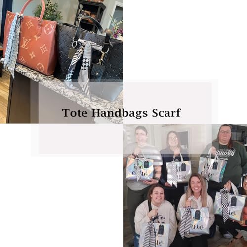 TEBIEKOY 4Pcs Fashion Scarves for Women, Multifunctional Boho Scarves Headbands Satin Scarf for Bag Hair Accessories - Thumbnail 5