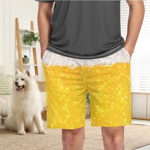 visesunny Men's Pajama Shorts for Men Soft Sleepwear Shorts Lounge Bottoms Wear pants with Pockets2