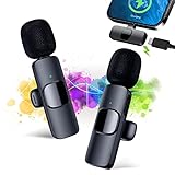 APEXEL Lavalier Mikrofon Wireless für iPhone/ ios, Mini Lavalier Mikrofon Plug and Play Mikrofon für iPhone TikTok, YouTube, Aufnahme, Live Streaming und Make-up Videos