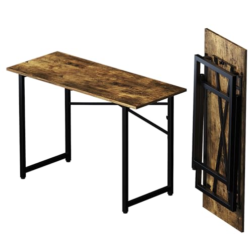 Lutown-Teen 47 inch Folding Computer Desk, Rustic Brown by Lutown-Teen - Used condition - CA$34.44