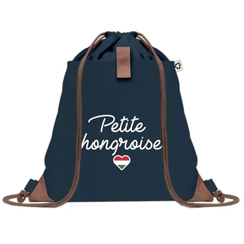 Sac à dos bleu avec pochette en toile pour le sport et la gym