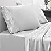 1800 Thread Count Sheet Set â€“ Soft Egyptian Quality Brushed Microfiber Hypoallergenic Sheets â€“ Luxury Bedding Set with Flat Sheet, Fitted Sheet, 2 Pillow Cases, California King, Silver