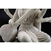 Top Collection Saraswati Statue - Hindu Goddess of Knowledge, Music & Art Sculpture in White Marble Finish- 5.75-Inch Figurine