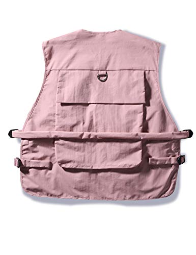 Hooever Womens Summer Outdoor Quick Dry Lightweight Safari Cargo Fishing Travel Vest (Pink, S) #TOP1