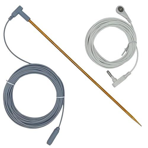 Tige de mise à la terre pour Earthinom, poteau en terre robuste, pic en métal conducteur, conducteur de terre du système d'alimentation | Électrode de terre en cuivre pour bâtiments, sous-stations