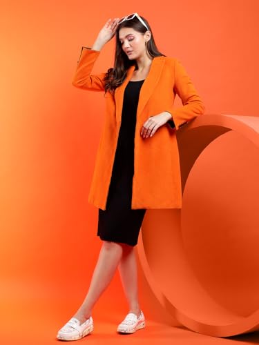 Image of KOTTY Womens Cotton Blend Standard Length Elegant Style Coat - Classic Style with Modern Detailing