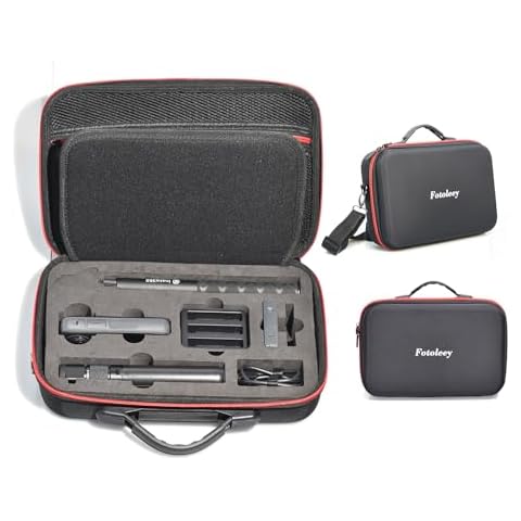 vgsion Carrying Case for Insta360 X4 Hard Shell Bag with Shoulder Strap, Fits Selfie Stick, Bullet Time Tripod Handle, Battery Charger Cover
