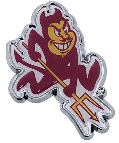 Emblème en métal Arizona State Sun Devils chromé pour voiture