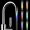 SNOMYRS LED Wasserhahn, Temperaturregelung Wasserdurchfluss LED Küchenarmatur mit 3 Farbwechseln, für Küche und Bad (3 Farben 2PC) (7 Color-2PC)