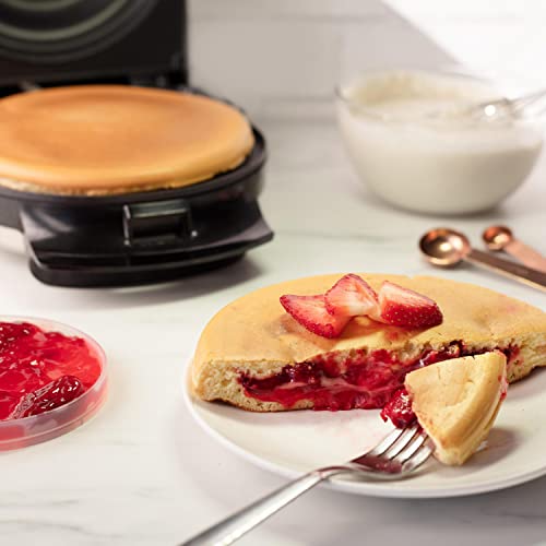 Stuffed Pancake Maker- Make A Giant Stuffed Waffle Or Pan Cake In Minutes- Add Fillings For Delicious Breakfast Or Dessert Treat, Electric, Nonstick W Silicone Batter Funnel - Fun Holiday Kitchen Gift #TOP4